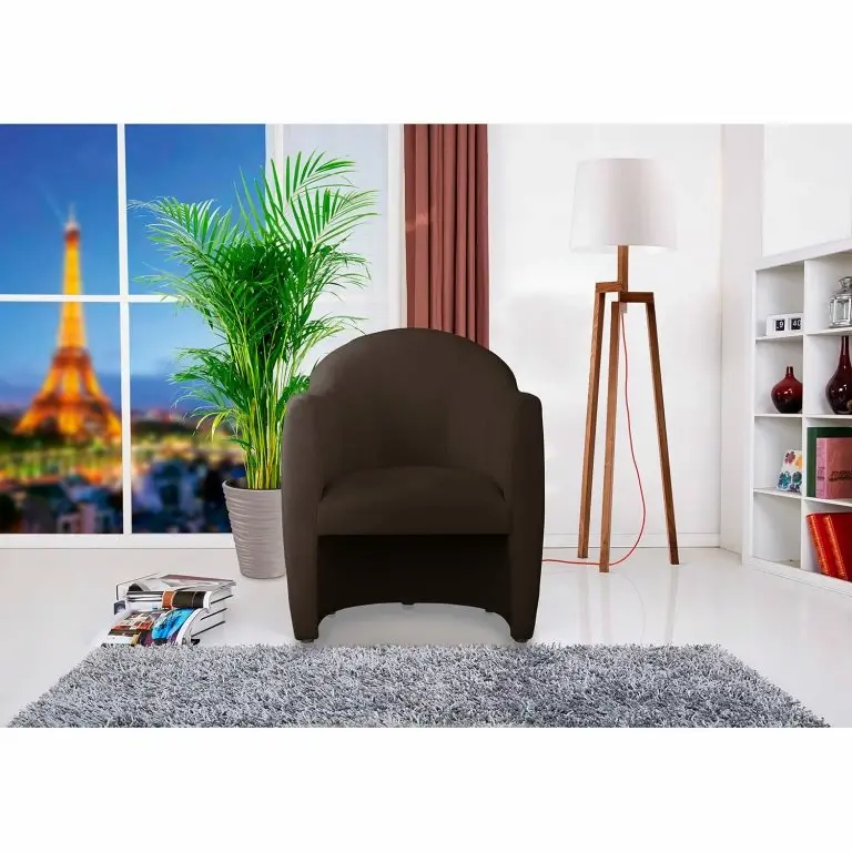 Loftscape Red Living Fauteuil Dante – Tissu Structuré – Tissu Structuré Asali: Marron Bison