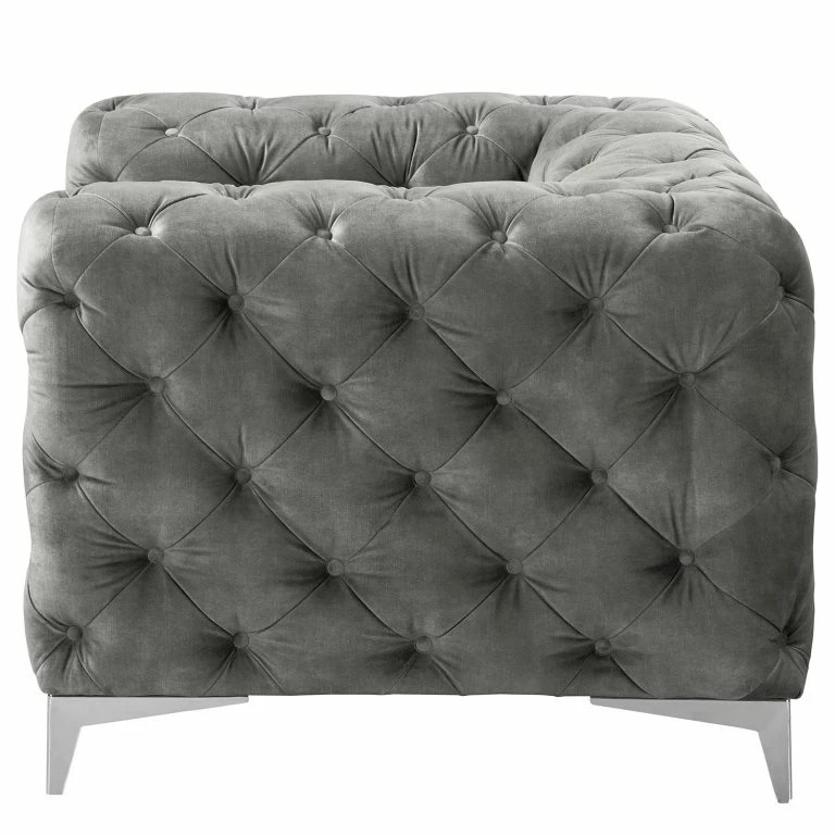 Loftscape Red Living Fauteuil Merlin – Velours Tomi: Gris