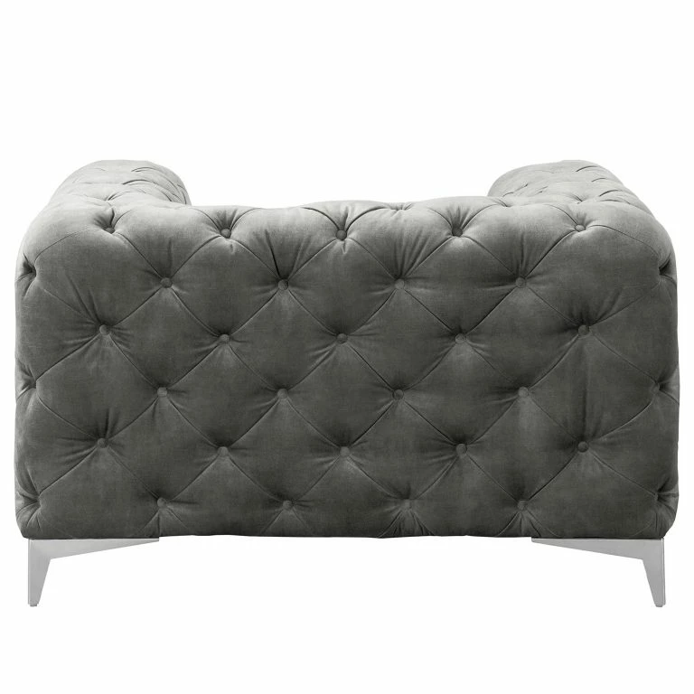 Loftscape Red Living Fauteuil Merlin – Velours Tomi: Gris