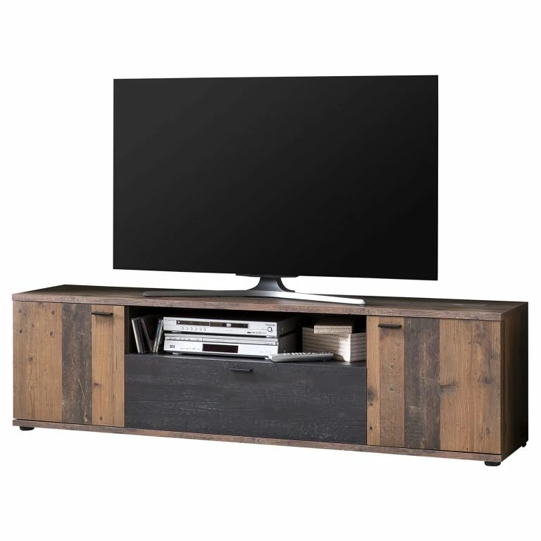 loftscape Red Living Meuble TV Ambato – Imitation bois ancien