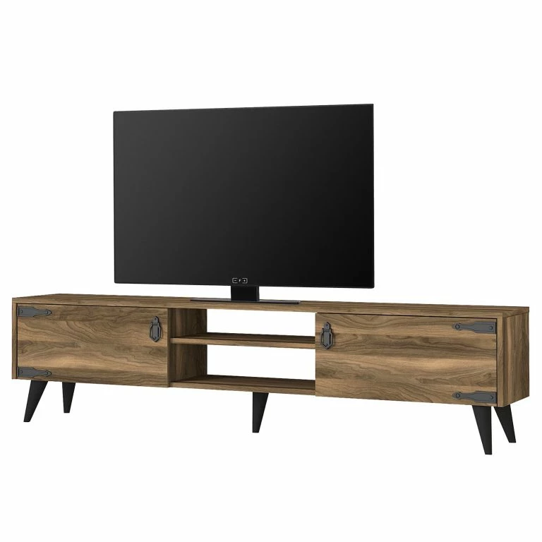 loftscape Red Living Meuble TV Arbonne – Imitation noyer / Noir