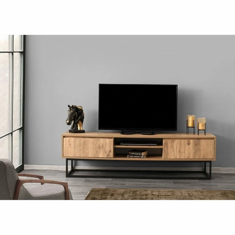 Loftscape Red Living Meuble TV Boddington I – Imitation Pin / Noir