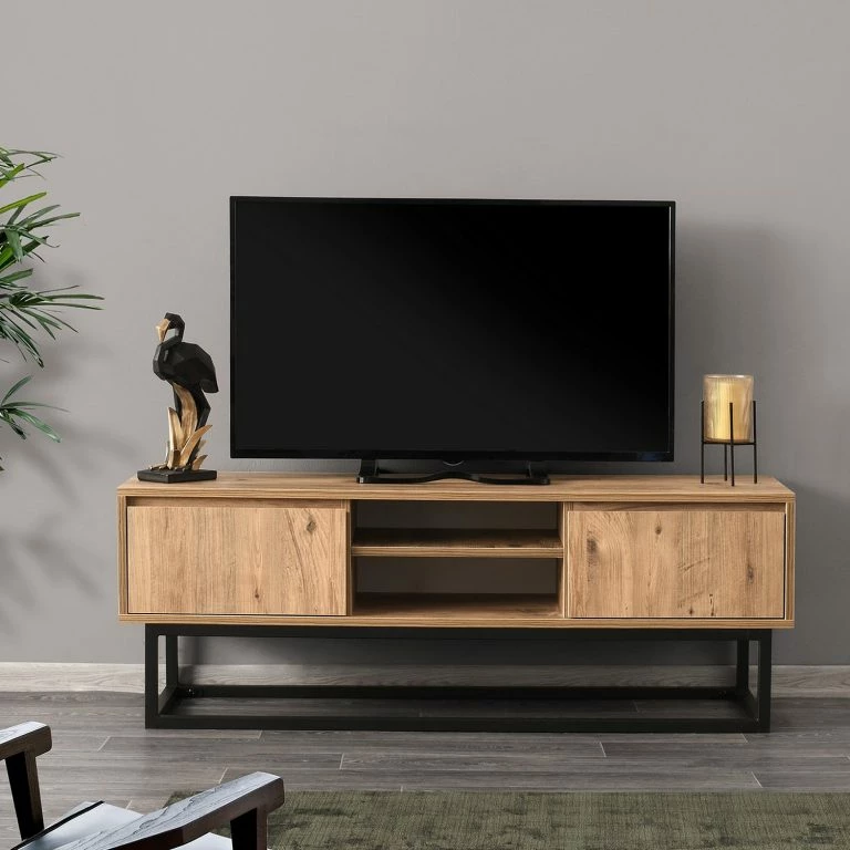 Loftscape Red Living Meuble TV Boddington II – Imitation Pin / Noir