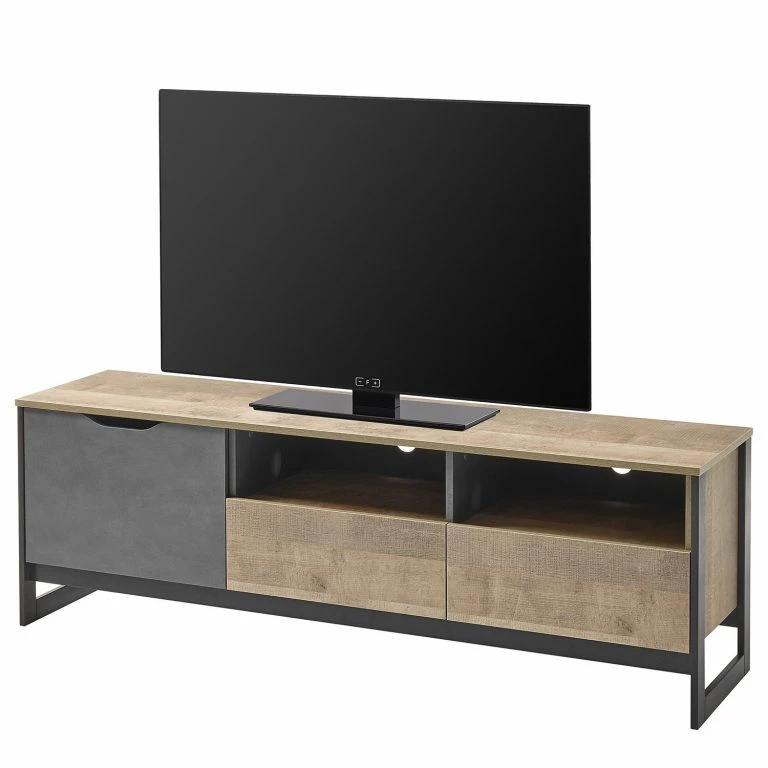 loftscape Red Living Meuble TV Cocody – Imitation chêne Montana / Gris