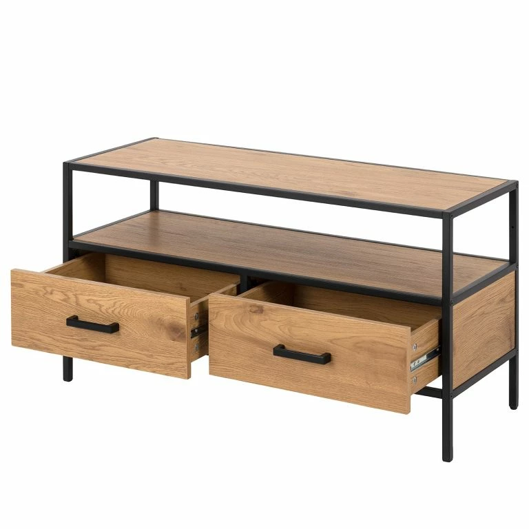 Loftscape Red Living Meuble TV Coogee II – Imitation Chêne Sauvage / Noir