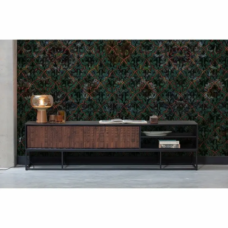 Loftscape Red Living Meuble TV Dynk – Sheesham Massif – Sheesham / Noir