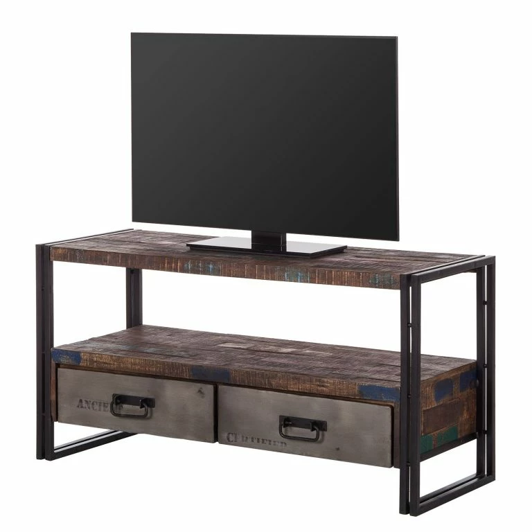 loftscape Red Living Meuble TV Factory II – Manguier massif / Métal – Marron vintage