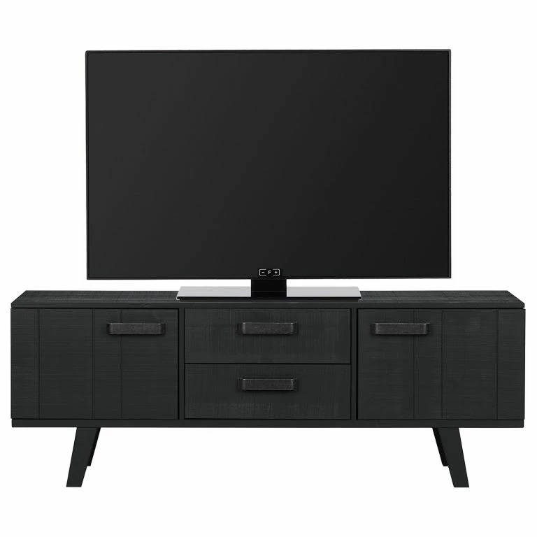 loftscape Red Living Meuble TV Gallina – Pin massif – Pin noir