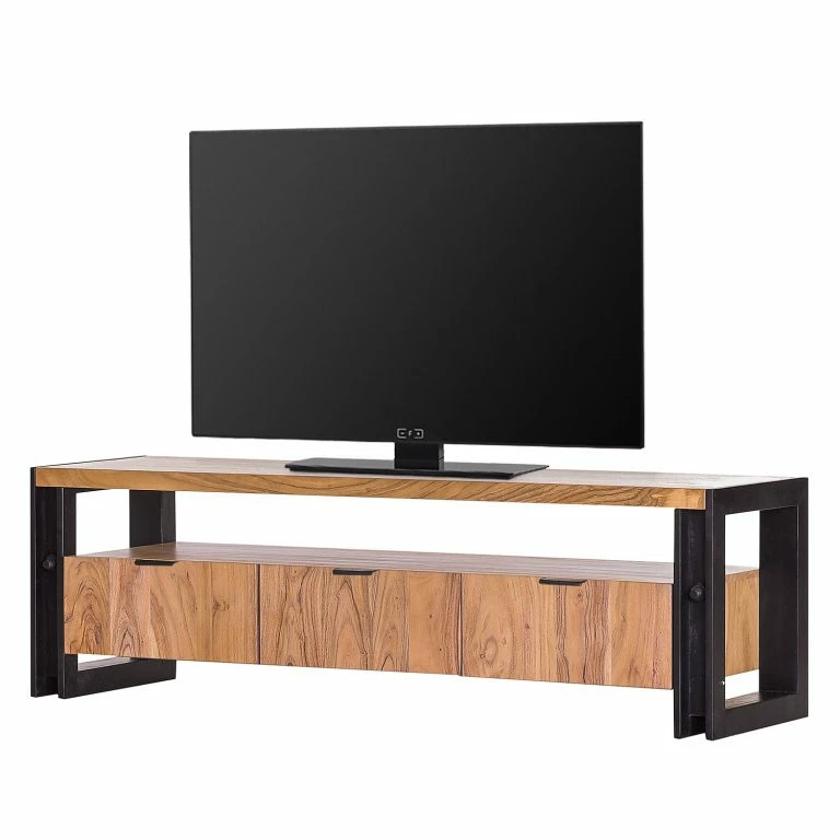loftscape Red Living Meuble TV Galvan I – Acacia massif – Acacia / Noir