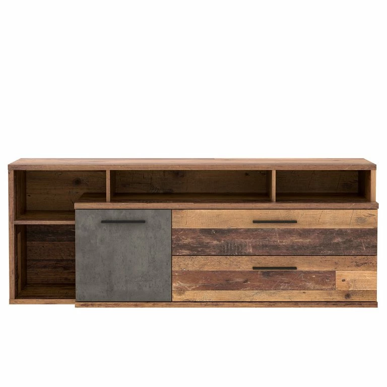 Loftscape Red Living Meuble TV Jördis – Imitation Bois Ancien