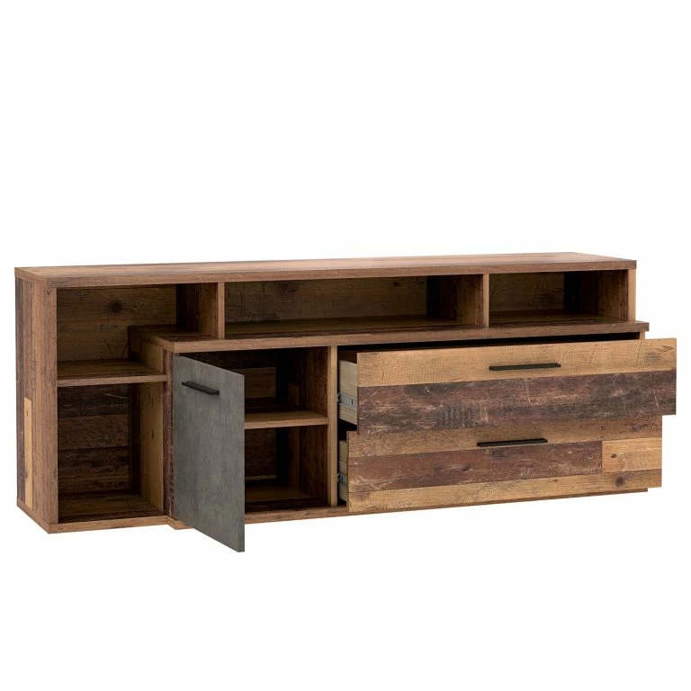 Loftscape Red Living Meuble TV Jördis – Imitation Bois Ancien