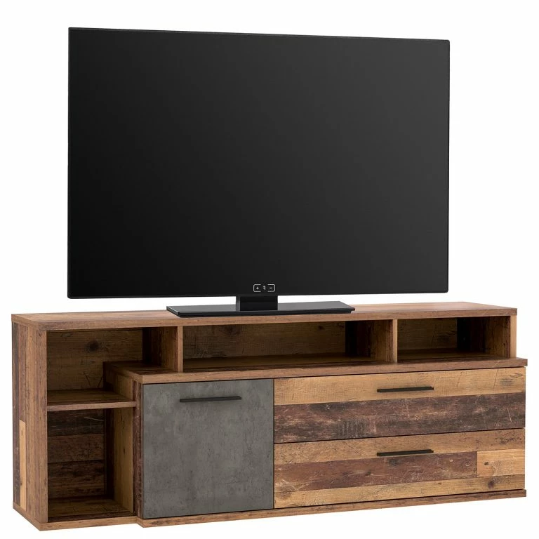 loftscape Red Living Meuble TV Jördis – Imitation bois ancien
