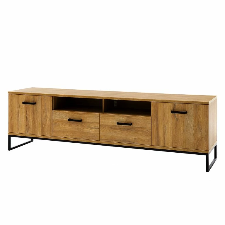 Loftscape Red Living Meuble TV Krokby – Imitation Chêne Grandson / Noir