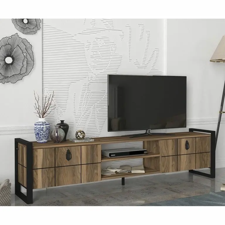 Loftscape Red Living Meuble TV Lanz – Imitation Noyer / Noir