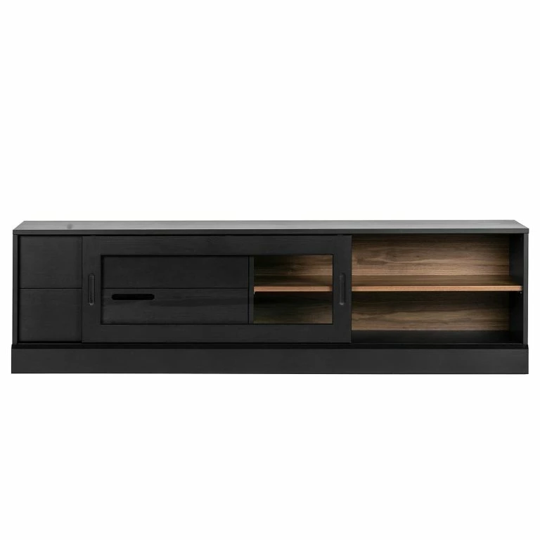 Loftscape Red Living Meuble TV Lescar – Pin Massif – Pin Noir