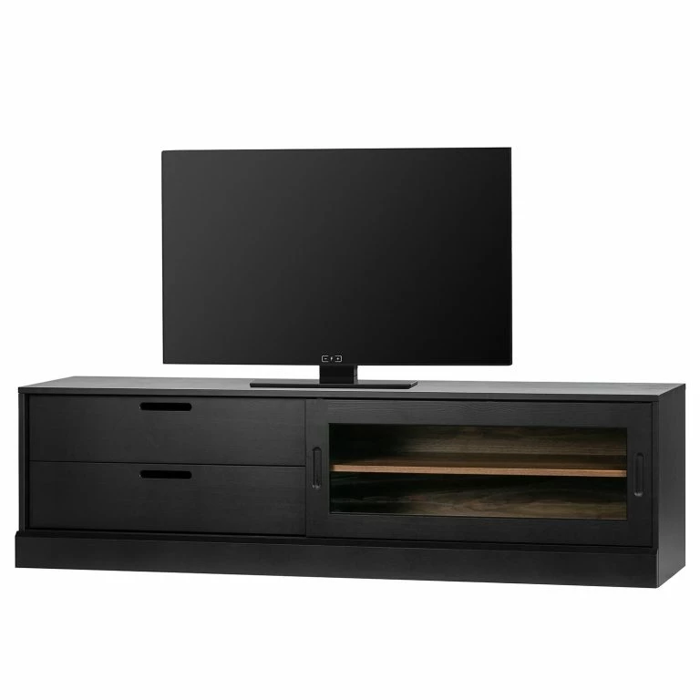loftscape Red Living Meuble TV Lescar – Pin massif – Pin noir