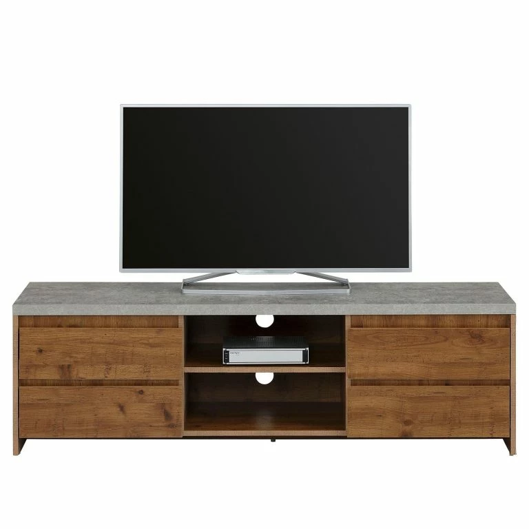 Loftscape Red Living Meuble TV Routot – Marron / Imitation Béton