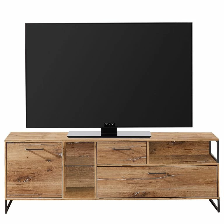 loftscape Red Living Meuble TV Sligo I – Imitation chêne rustique argenté / Graphite