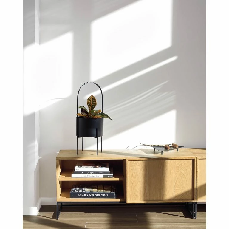 Loftscape Red Living Meuble TV Tabora I – Placage En Bois Véritable – Chêne