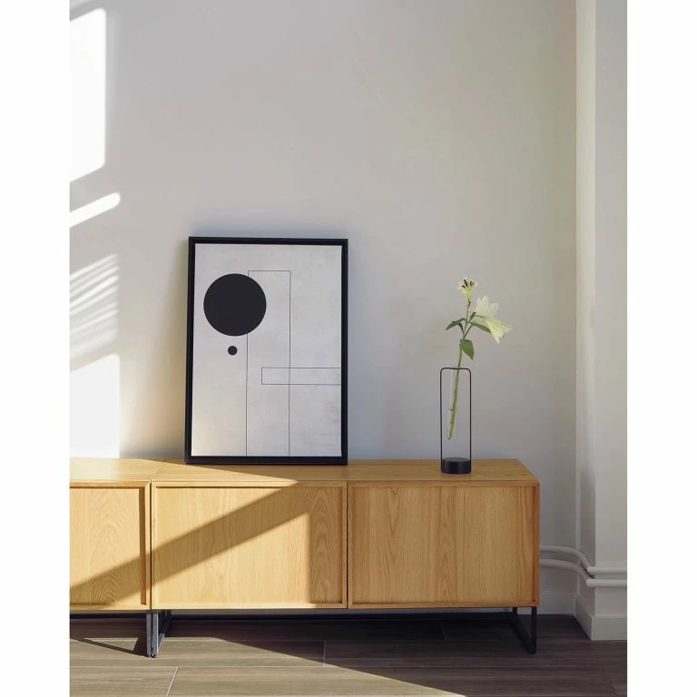 Loftscape Red Living Meuble TV Tabora II – Placage En Bois Véritable – Chêne