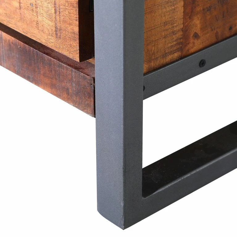 Loftscape Red Living Meuble TV Thiery – Manguier Massif / Métal – Manguier Marron / Anthracite