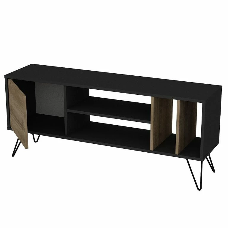 Loftscape Red Living Meuble TV Vidago I – Imitation Noyer / Anthracite