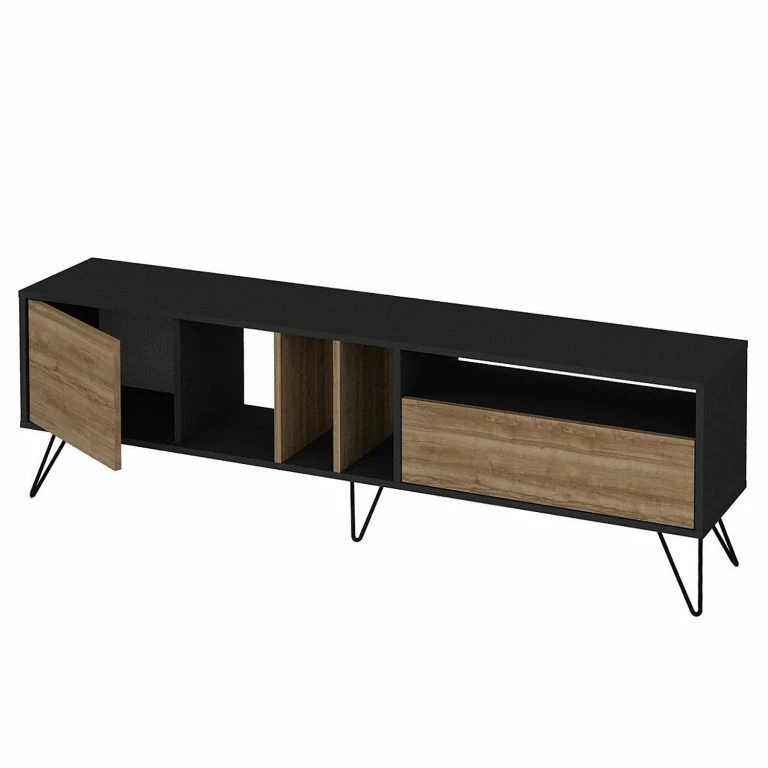 Loftscape Red Living Meuble TV Vidago II – Imitation Noyer / Anthracite