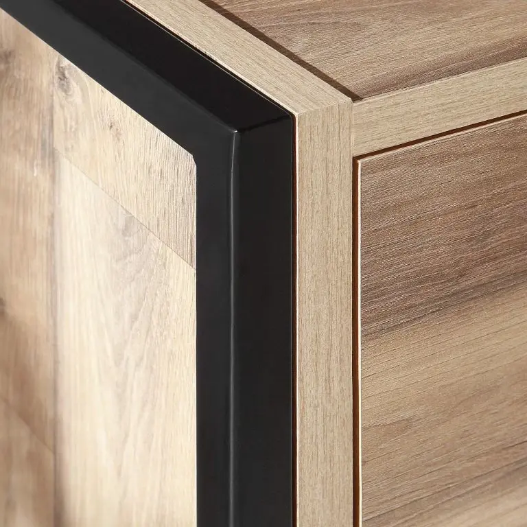 Loftscape Red Living Meuble TV Voru – Imitation Chêne / Gris Foncé