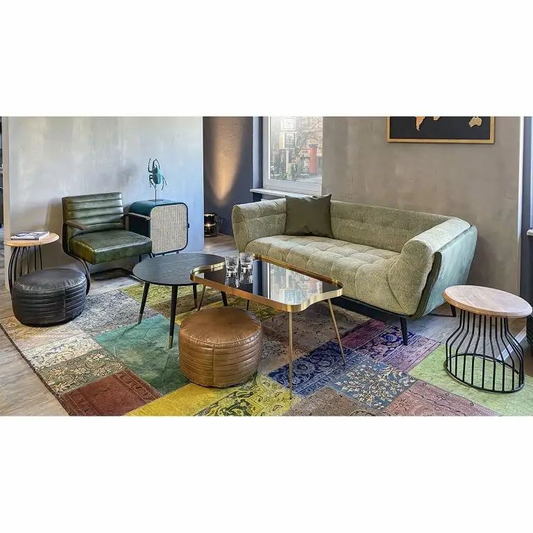 Loftscape Red Living Placard Shad – Rotin / Manguier Massif – Bleu Pétrole