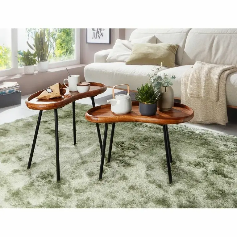 Loftscape Red Living Table Basse Ardee – Sheesham Massif / Métal – Sheesham / Noir