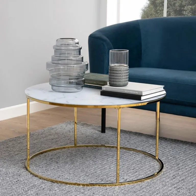 Loftscape Red Living Table Basse Ballenita – Verre / Métal – Doré