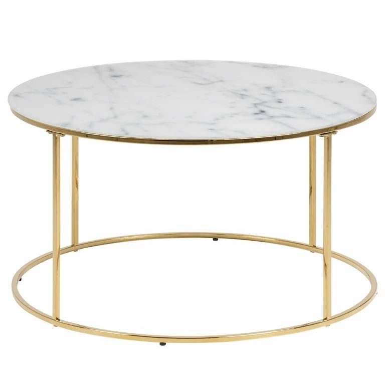 Loftscape Red Living Table Basse Ballenita – Verre / Métal – Doré