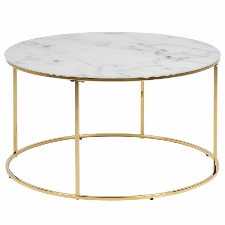 loftscape Red Living Table basse Ballenita – Verre / Métal – Doré