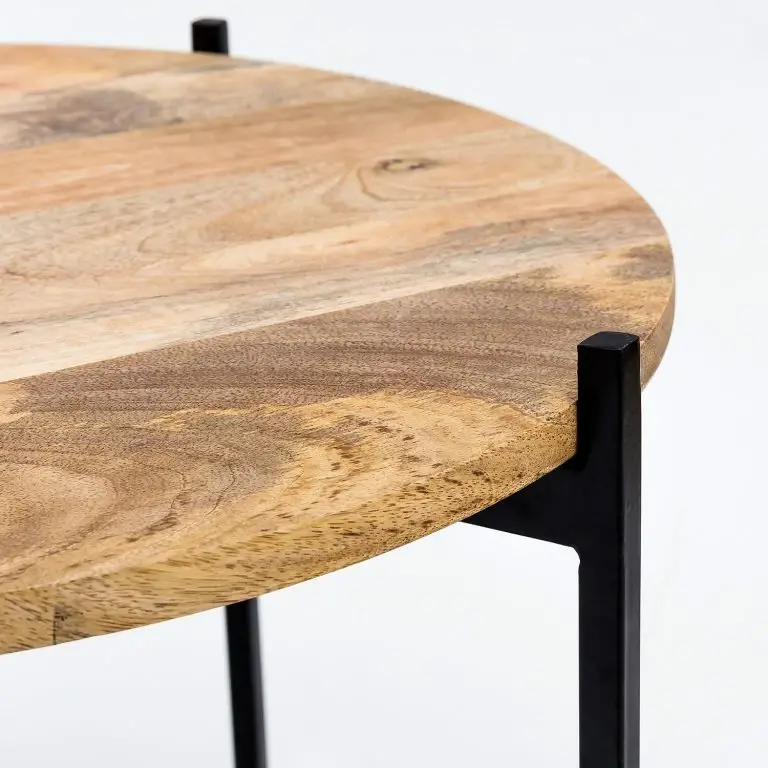 Loftscape Red Living Table Basse Bela Cruz – Manguier Massif / Métal – Manguier / Noir