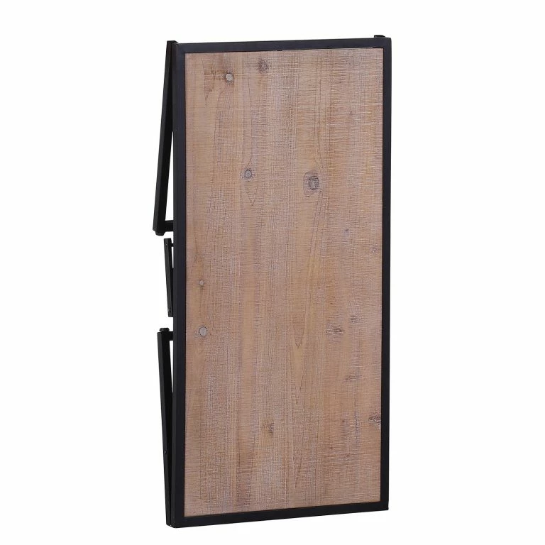 Loftscape Red Living Table Basse Cap Cana – Placage En Bois Véritable / Métal – Araucaria De Chine / Noir