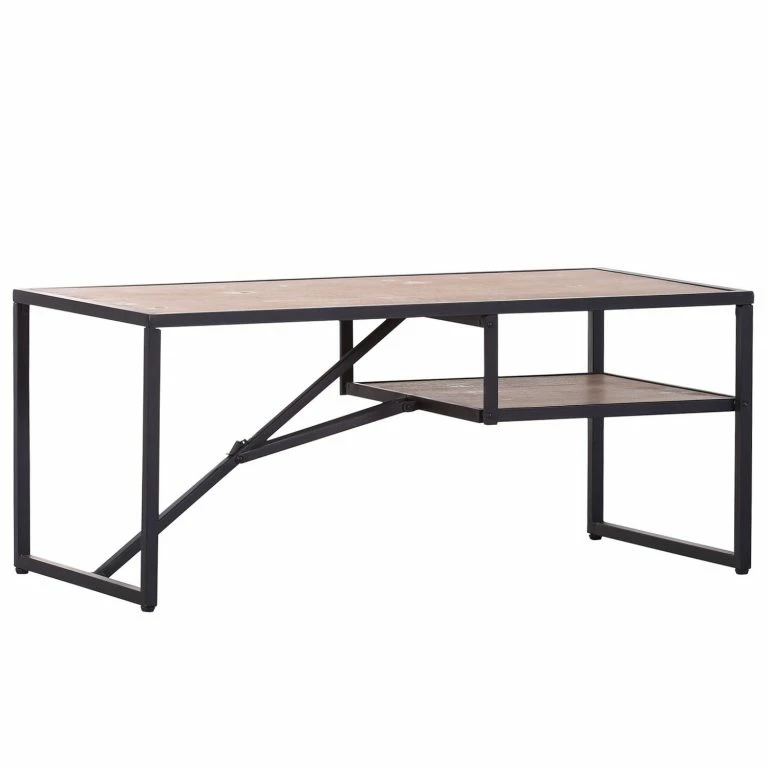 loftscape Red Living Table basse Cap Cana – Placage en bois véritable / Métal – Araucaria de Chine / Noir