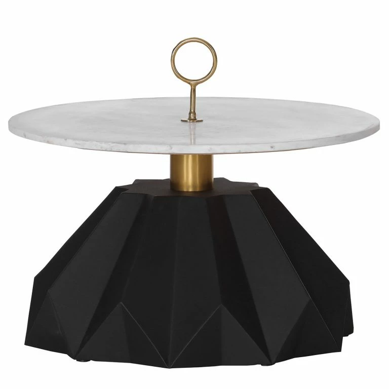 loftscape Red Living Table basse Carling II – Marbre / Métal – Marbre blanc / Noir