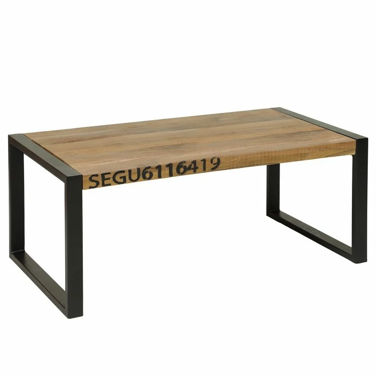 loftscape Red Living Table basse Chemnitz – Acacia massif / Métal – Acacia / Noir