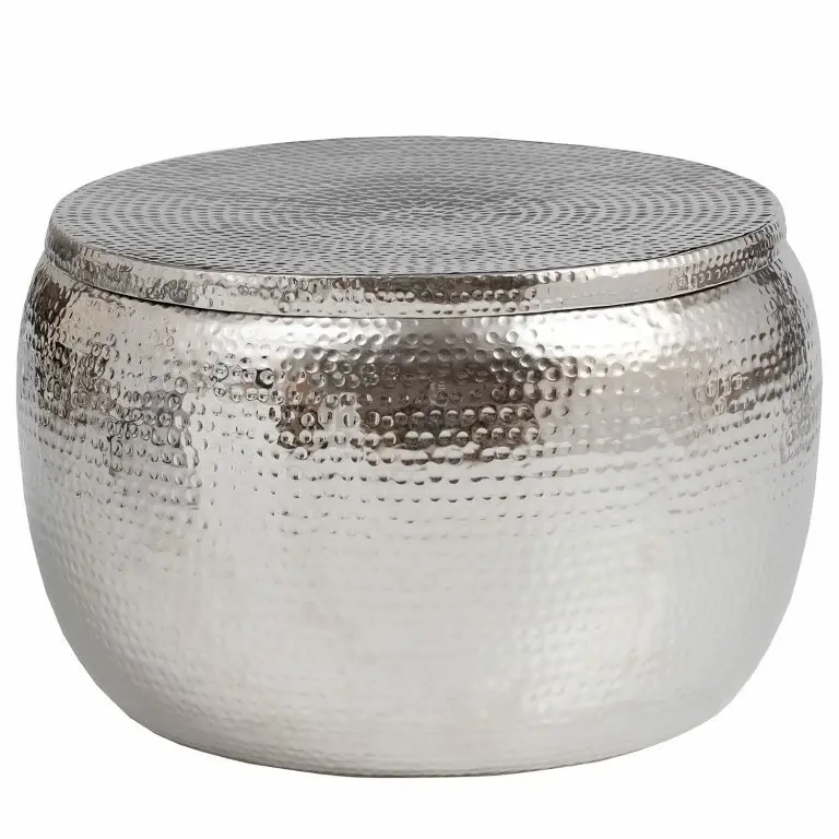 loftscape Red Living Table basse Conty – Métal – Argenté