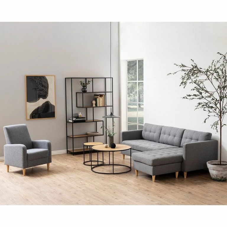 Loftscape Red Living Table Basse Coogee III – Imitation Chêne Sauvage / Noir