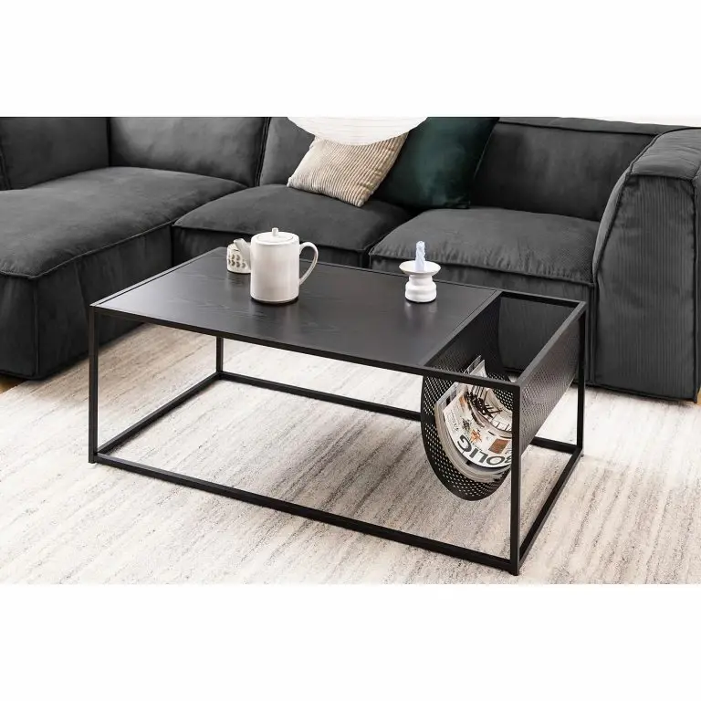 Loftscape Red Living Table Basse Coogee V – Imitation Chêne Marron-noir