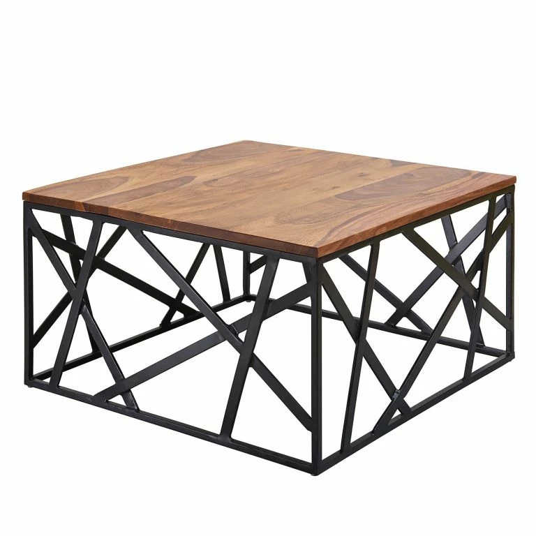 loftscape Red Living Table basse Doogan – Sheesham massif / Métal – Sheesham / Noir