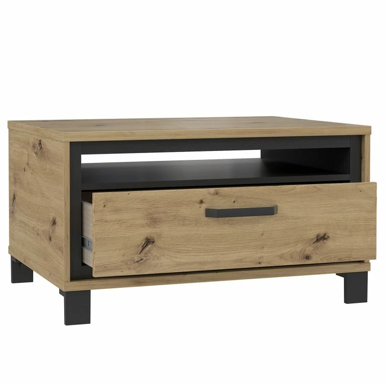 Loftscape Red Living Table Basse Egan I – Imitation Chêne Artisan / Imitation Chêne Noir