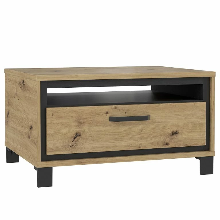 Loftscape Red Living Table Basse Egan I – Imitation Chêne Artisan / Imitation Chêne Noir