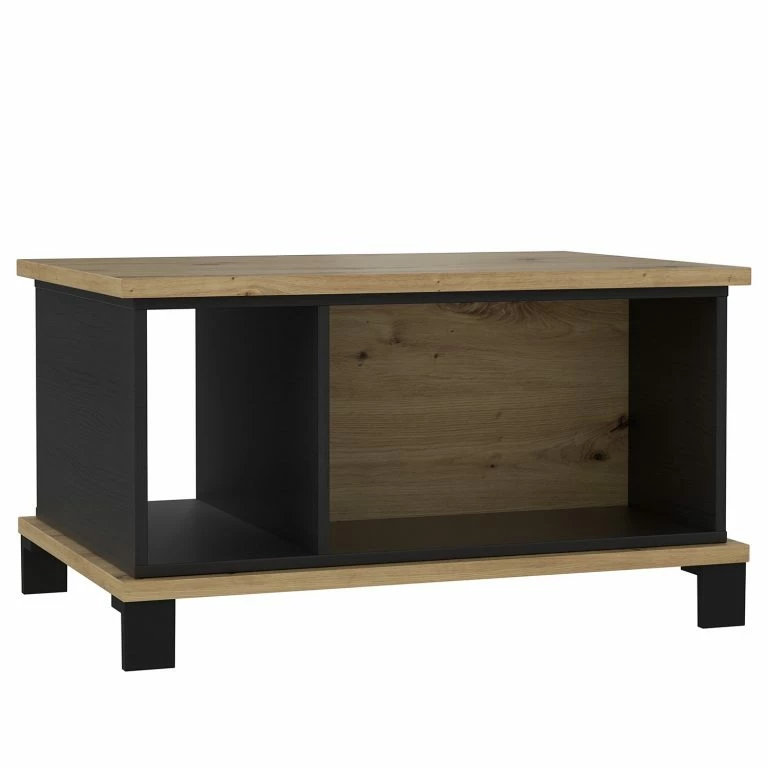 Loftscape Red Living Table Basse Egan II – Imitation Chêne Artisan / Imitation Chêne Noir