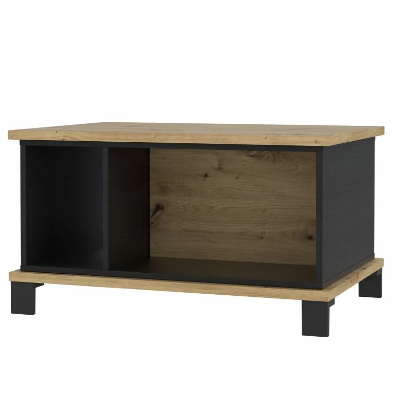 loftscape Red Living Table basse Egan II – Imitation chêne artisan / Imitation chêne noir