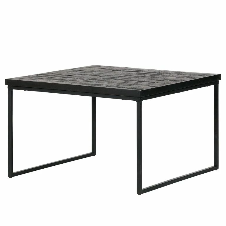 loftscape Red Living Table basse Egby – Pin massif / Métal – Pin noir / Noir – Largeur : 60 cm