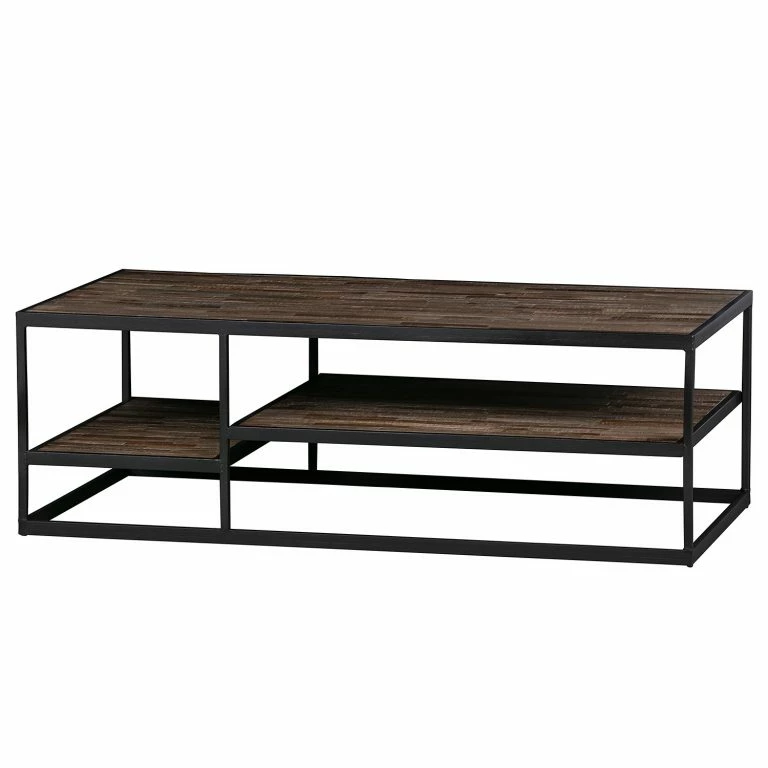 loftscape Red Living Table basse Filley – Teck recyclé/ Métal – Teck / Noir