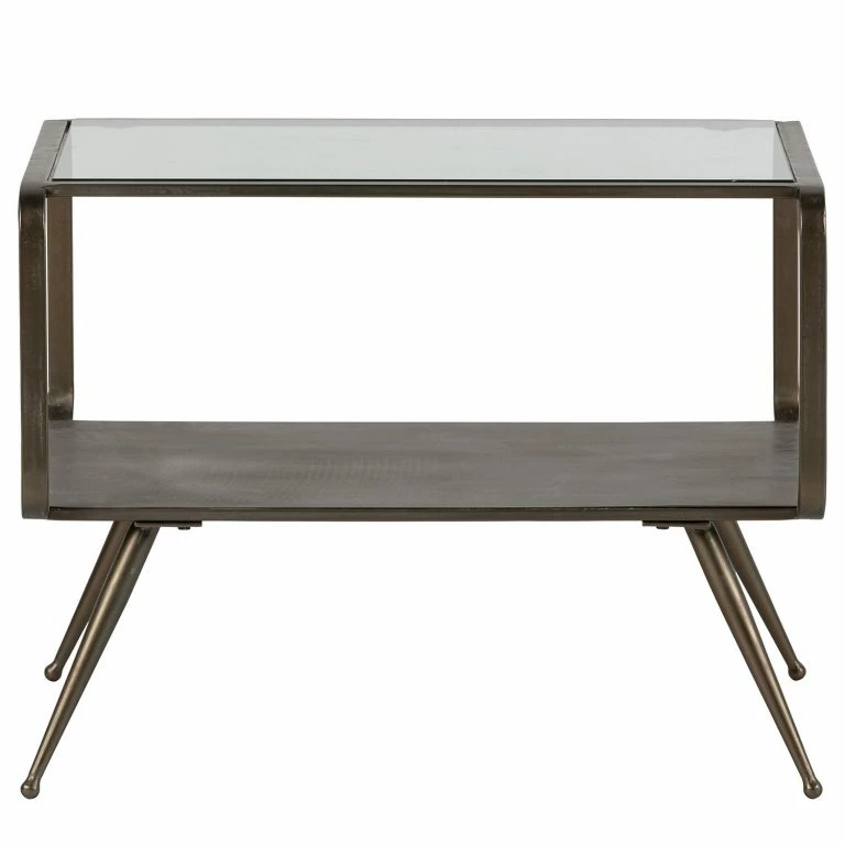 Loftscape Red Living Table Basse Ilford – Verre / Métal – Doré Vieilli