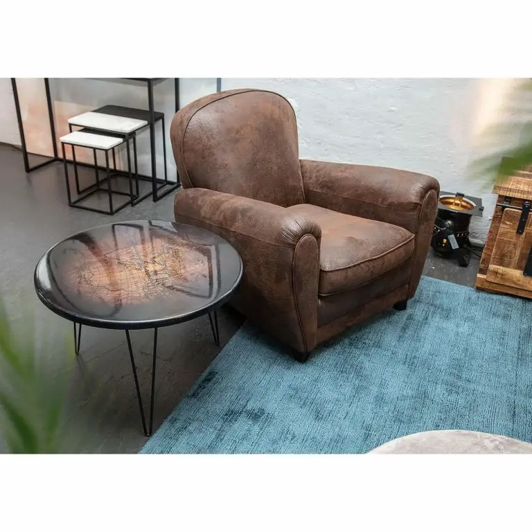 Loftscape Red Living Table Basse Jouy – Manguier Massif / Métal – Marron / Noir